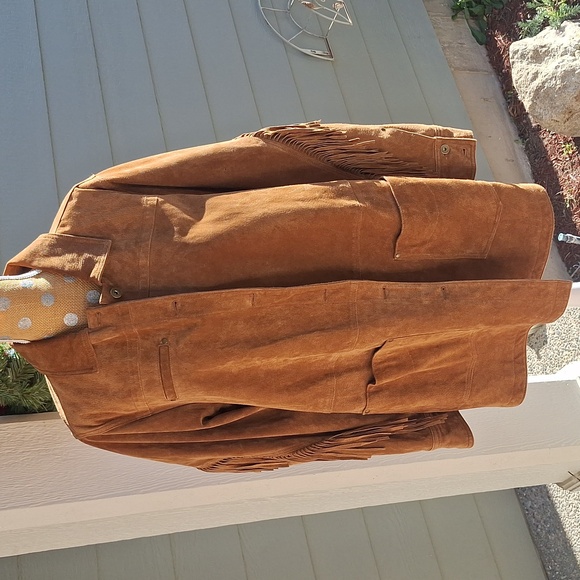 Anthropologie Danae fringe suede leather jacket size 2X western style shacket - Picture 3 of 12